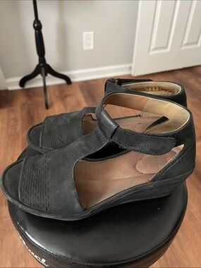 Clarks Open-Wedge Ankle Strap Sandals